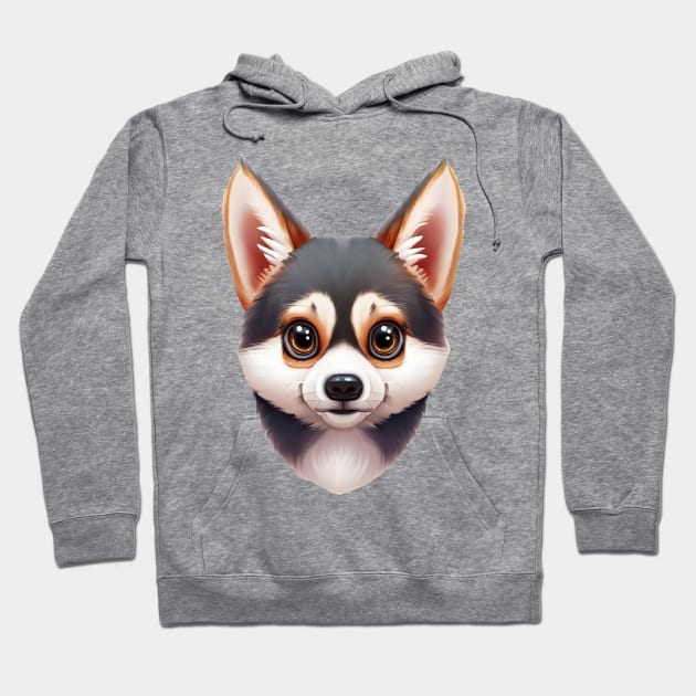 Fur-endly Alaskan Klee Kai Hoodie by Art By Mojo